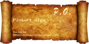 Pinkert Olga névjegykártya